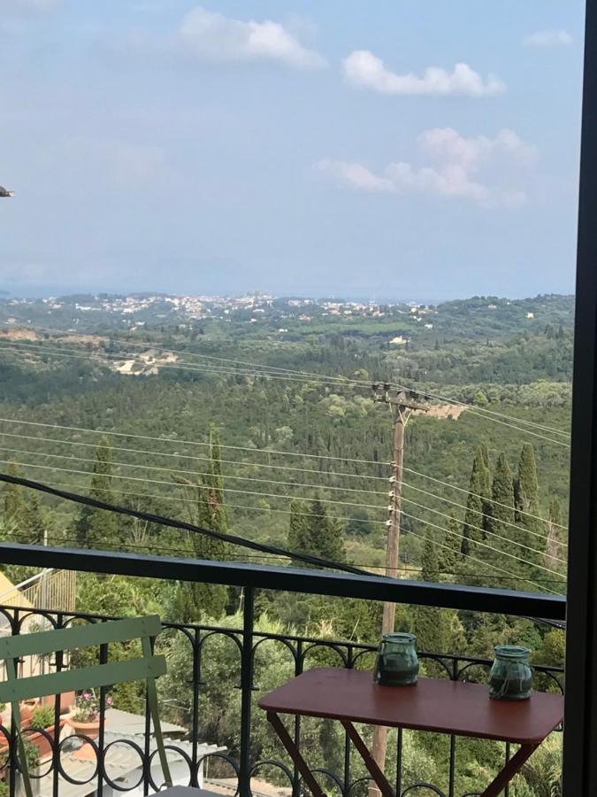 Schoenes Familienappartement In Pelekas, Corfu Mit Meerblick Buitenkant foto
