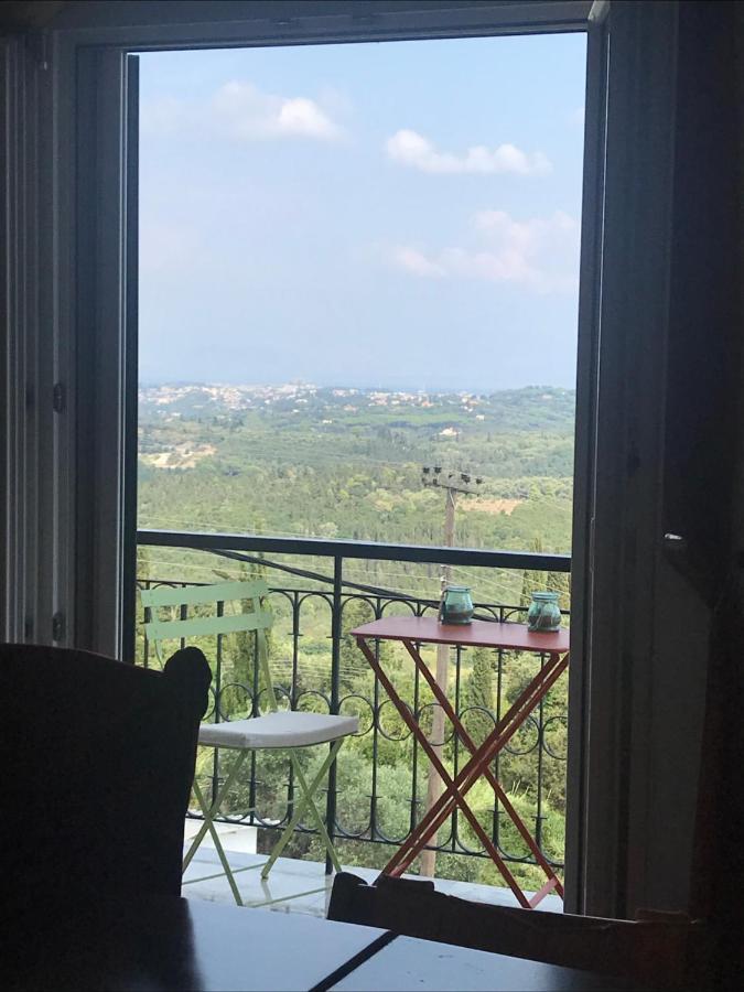 Schoenes Familienappartement In Pelekas, Corfu Mit Meerblick Buitenkant foto