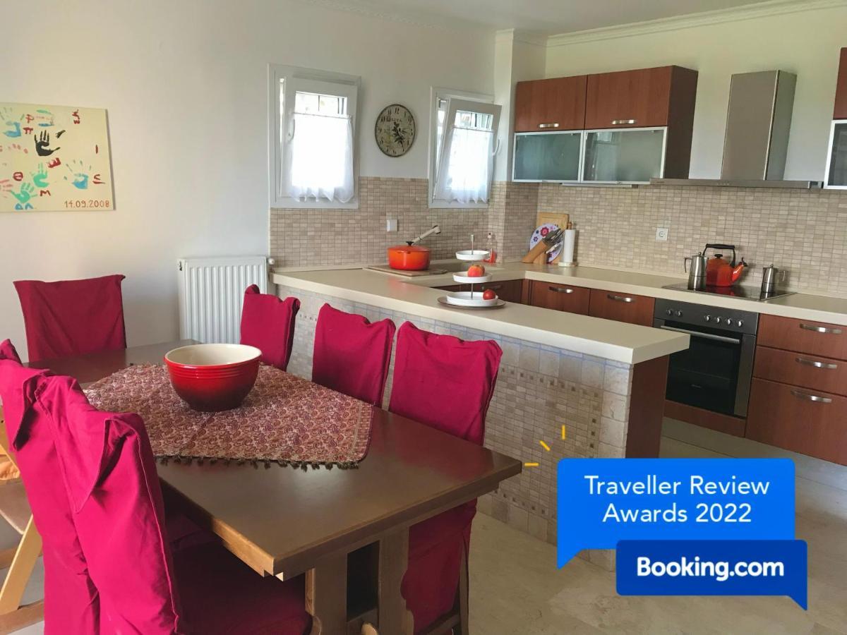 Schoenes Familienappartement In Pelekas, Corfu Mit Meerblick Buitenkant foto