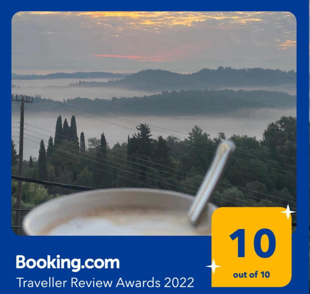 Schoenes Familienappartement In Pelekas, Corfu Mit Meerblick Buitenkant foto