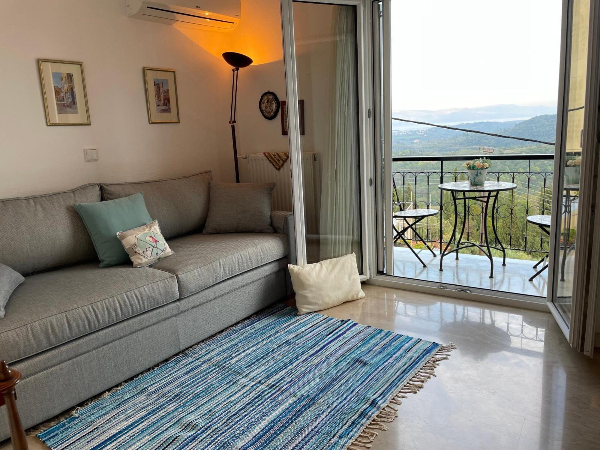 Schoenes Familienappartement In Pelekas, Corfu Mit Meerblick Buitenkant foto